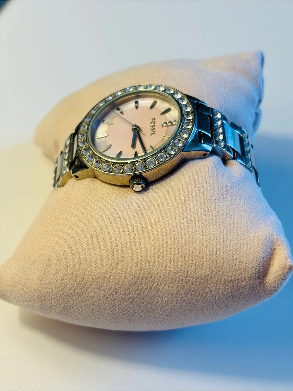 Fossil Black and Silver Stainless Steel Bracelet Watch